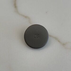 Chanel Gray Metal CC Round Shank Button